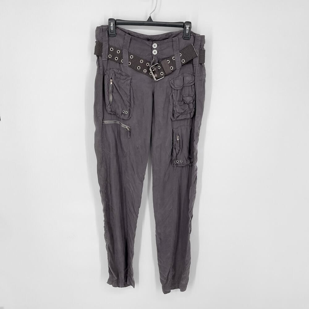 Pete & Greta by Johnny Was Cargo Graphite Pants *READ* Stretch Y2K Size 4 NEW